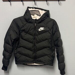 Nike Black Hooded Puffer Jacket